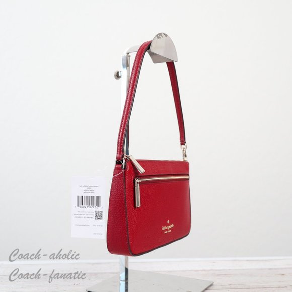 NWT Kate Spade New York Leila Leather Convertible Wristlet Wallet Bag in Red - Picture 5 of 12